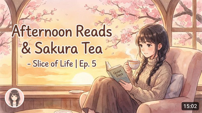 国产自拍日常动漫-午后阅读与樱花茶-生活动漫